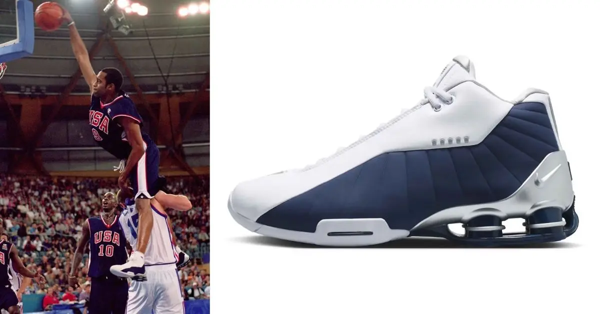 Nike Shox BB4 "Olympic" trở lại với phối màu huyền thoại của Vince Carter