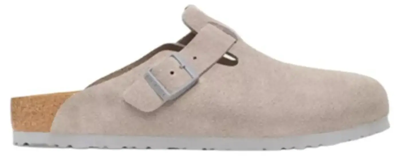 Dép Birkenstock Boston Suede Leather 'Stone Coin' 1027751