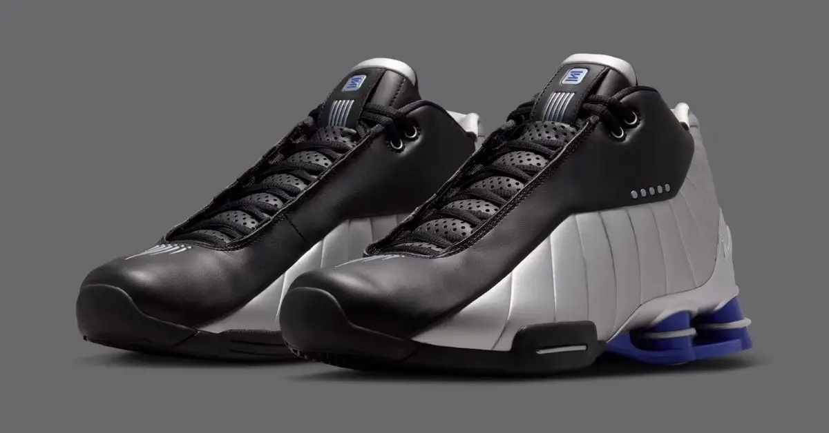 Nike Shox BB4 “Black/Metallic Silver/Lapis” chính thức trở lại
