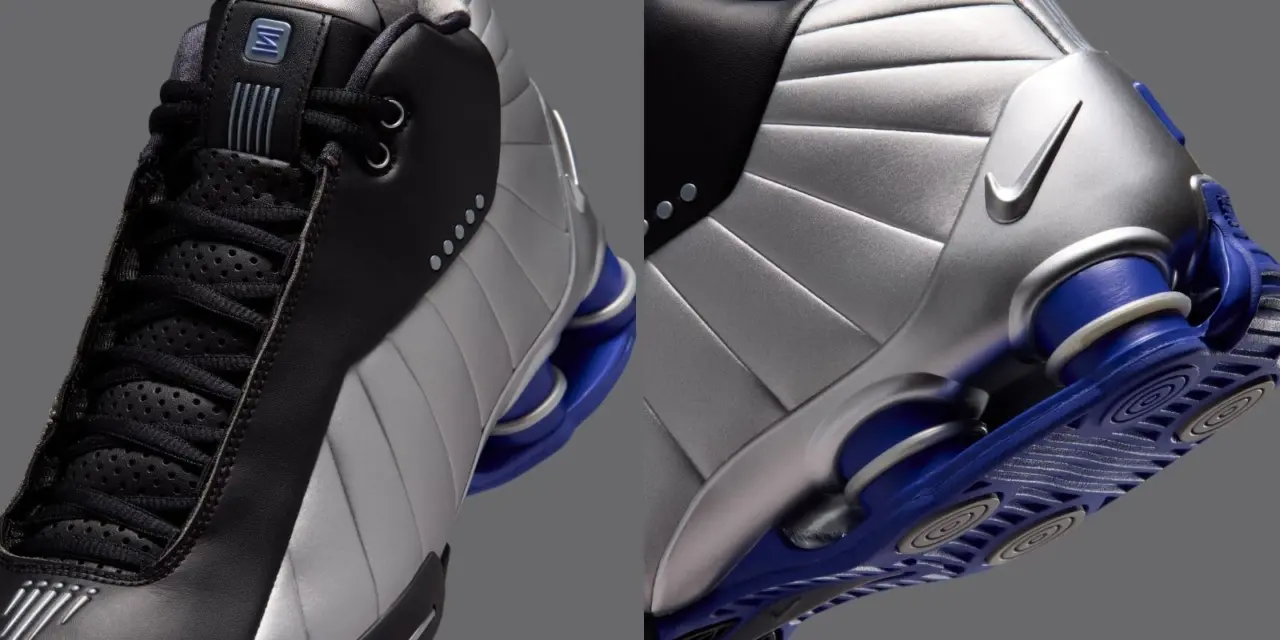 Nike Shox BB4 “Black/Metallic Silver/Lapis” chính thức trở lại