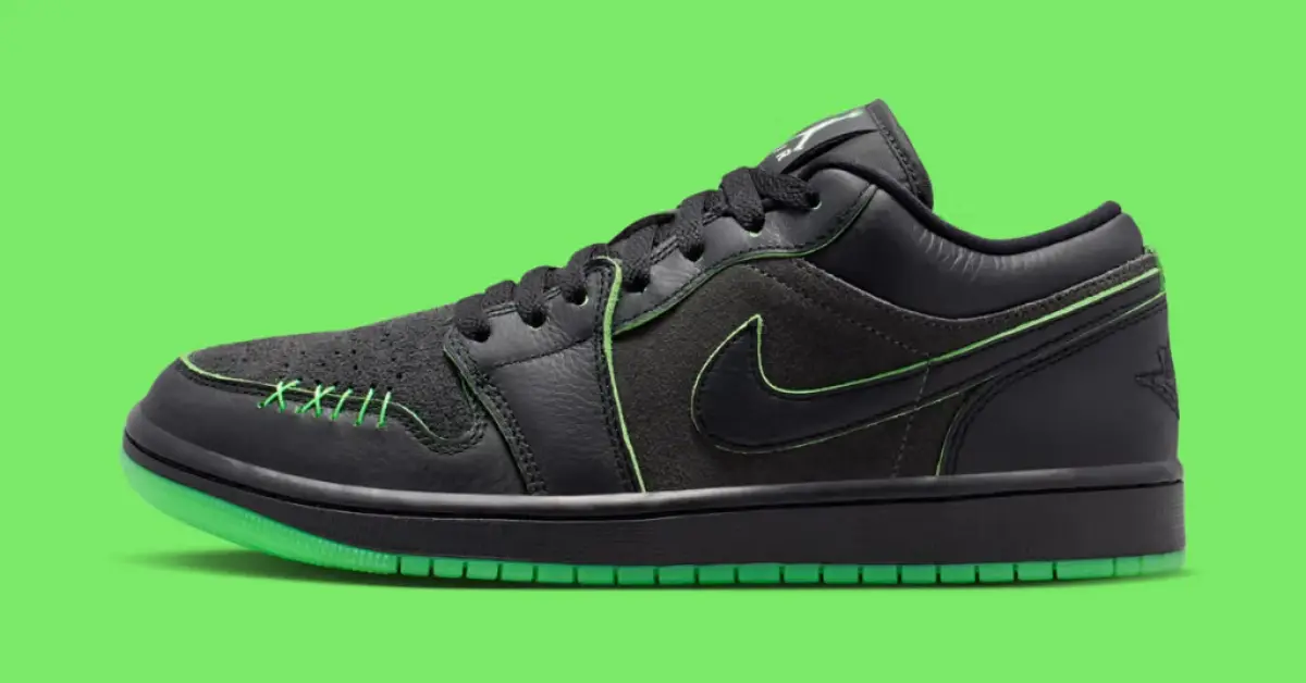 Jordan 1 Low Black Scream Green mang phong cách Halloween Jordan 1 Low Black Scream Green mang phong cách Halloween