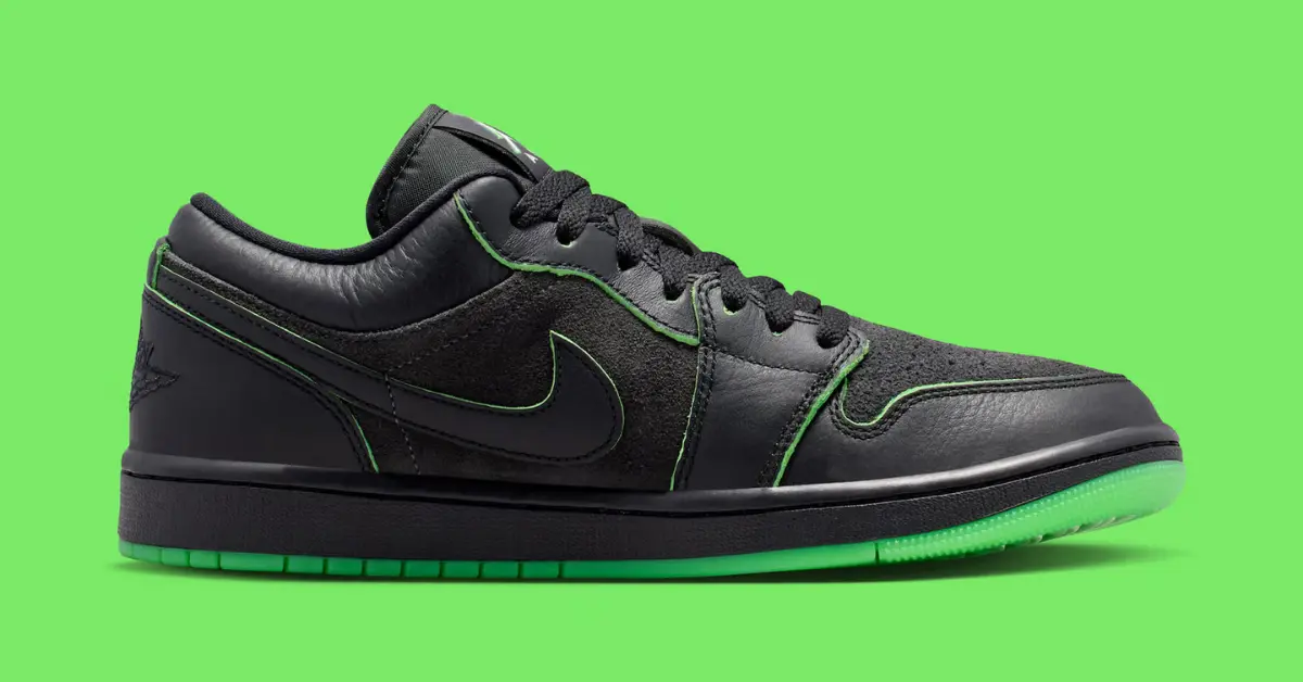 Jordan 1 Low Black Scream Green mang phong cách Halloween Jordan 1 Low Black Scream Green mang phong cách Halloween