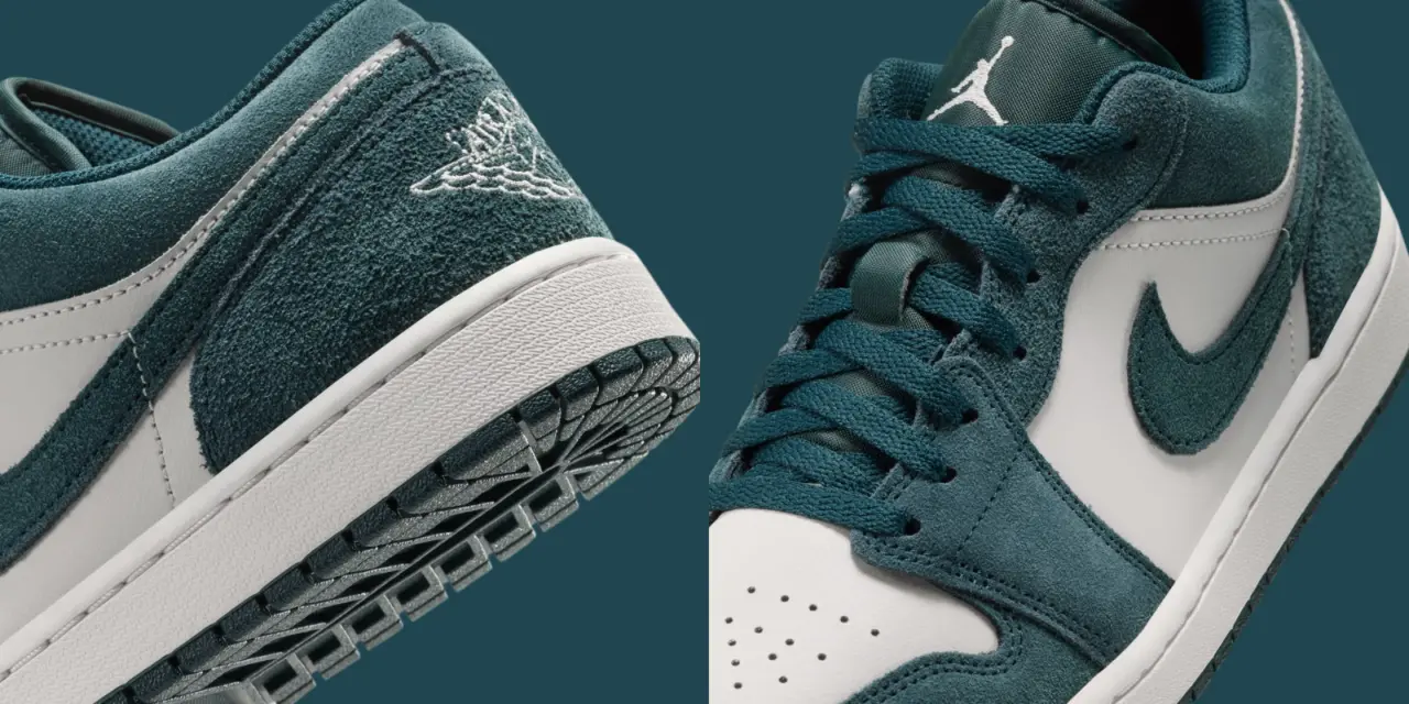 Jordan 1 Low Midnight Spruce nổi bật với sắc xanh mùa thu